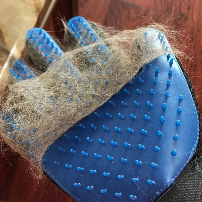 Pet Hair Remover Cat Cleaning Grooming Comb, No Wash Silicone Gloves Solid Color Pet Bath Brushcat and Dog Supplies