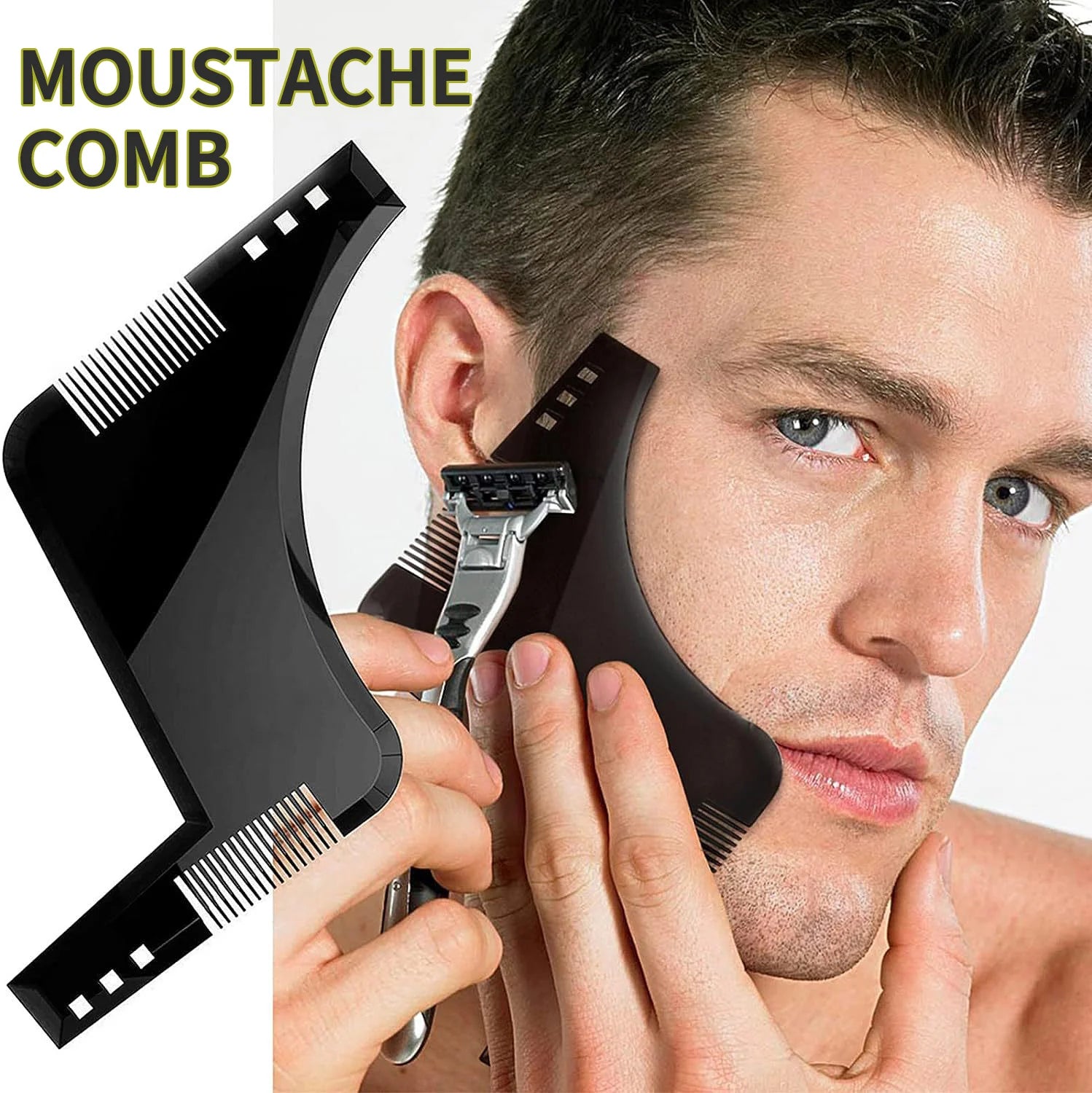 Beard Comb Sideburns Styling Comb Ribbon Brush Trimming Template Beard Styling Comb Makeup Comb Use With Beard Trimmer Or Razor CB DROPSHIPPING