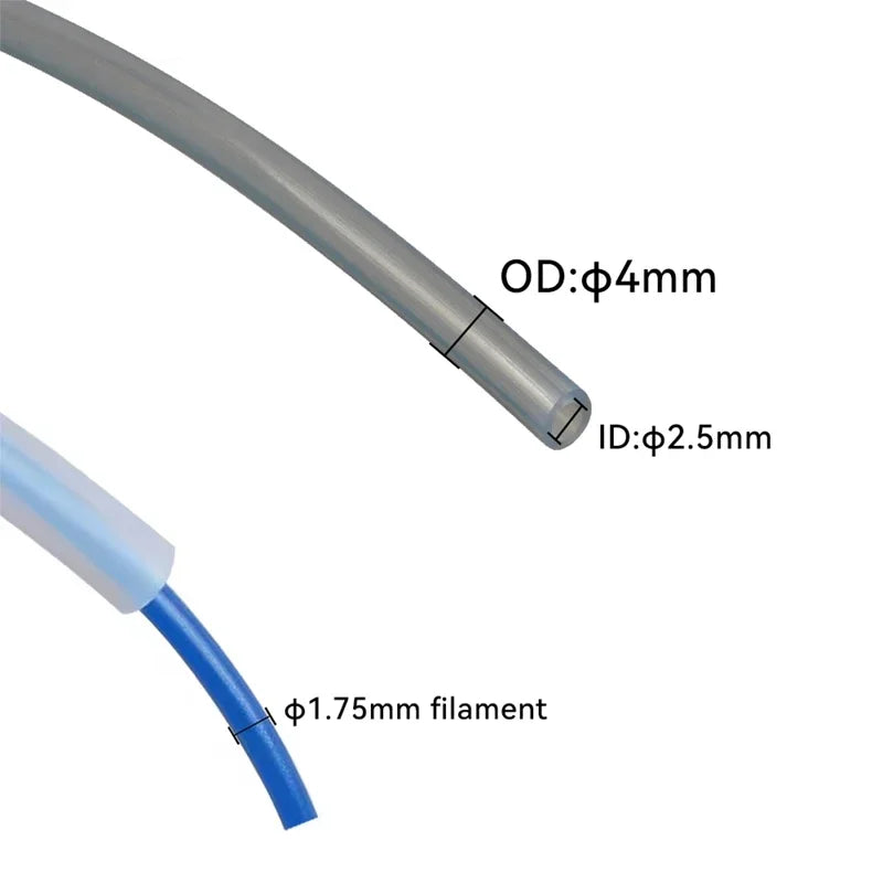 For Bambu Lab Ptfe Tube 2 5mm 4mm P1S P1P AMS A1 Mini 3D Printer Teflonto Pipe X1C Bambulab Ptfe Tube 5m/10m White Grey AMS LITE CB DROPSHIPPING