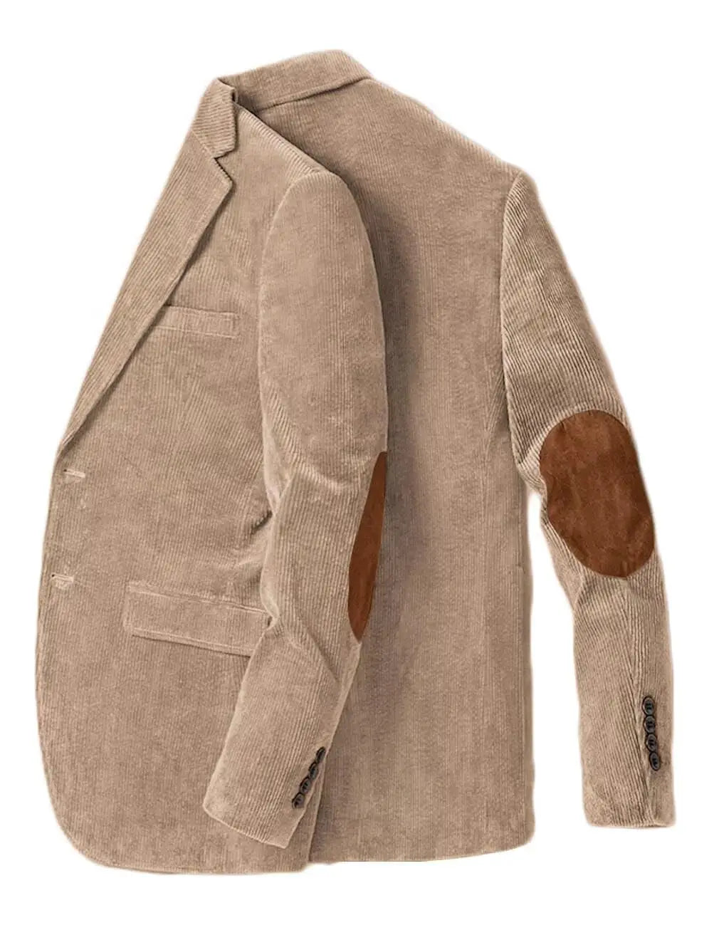 Men's Corduroy Blazer Single Breasted Men's Jacket with Elbow Patch Business Casual Jacket Suit Pants Spring Fall Sport Coats CB DROPSHIPPING
