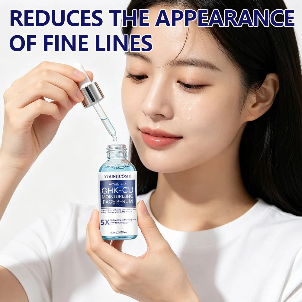 GHK-CU Copper Peptide Anti-Aging Face Cream & Serum - Firming & Hydrating Moisturizer for All Skin Types, Skincare for Women