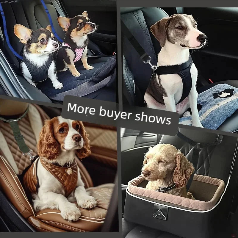 1PC Adjustable Pet Dog And Cat Seat Belt Safety Rope Car Headrest Restraint for Small Dogs Car Seat Belt Accessories CB DROPSHIPPING