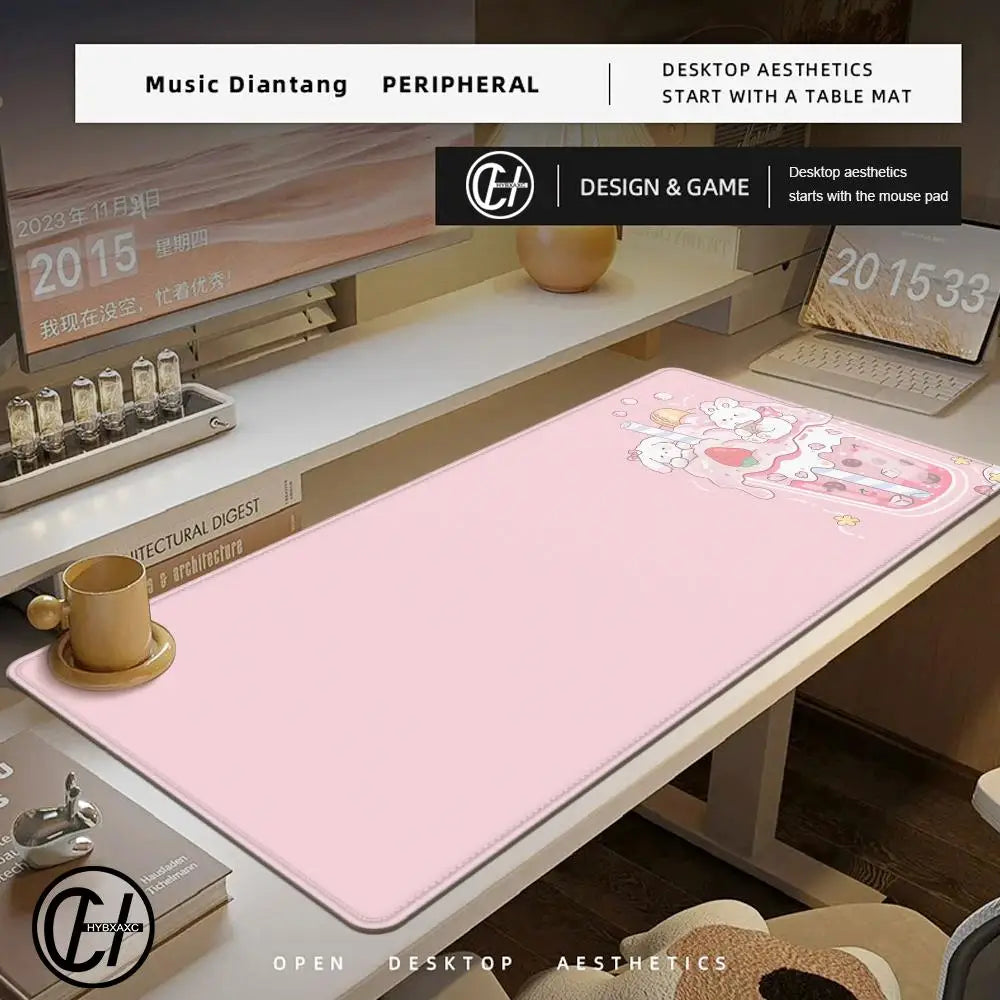Cute Milktea Large Mouse Pad Kawaii Computer Mousepads Gaming Mousepad Keyboard Mat Gamer Mouse Pads Desk Mats 100x50cm CB DROPSHIPPING