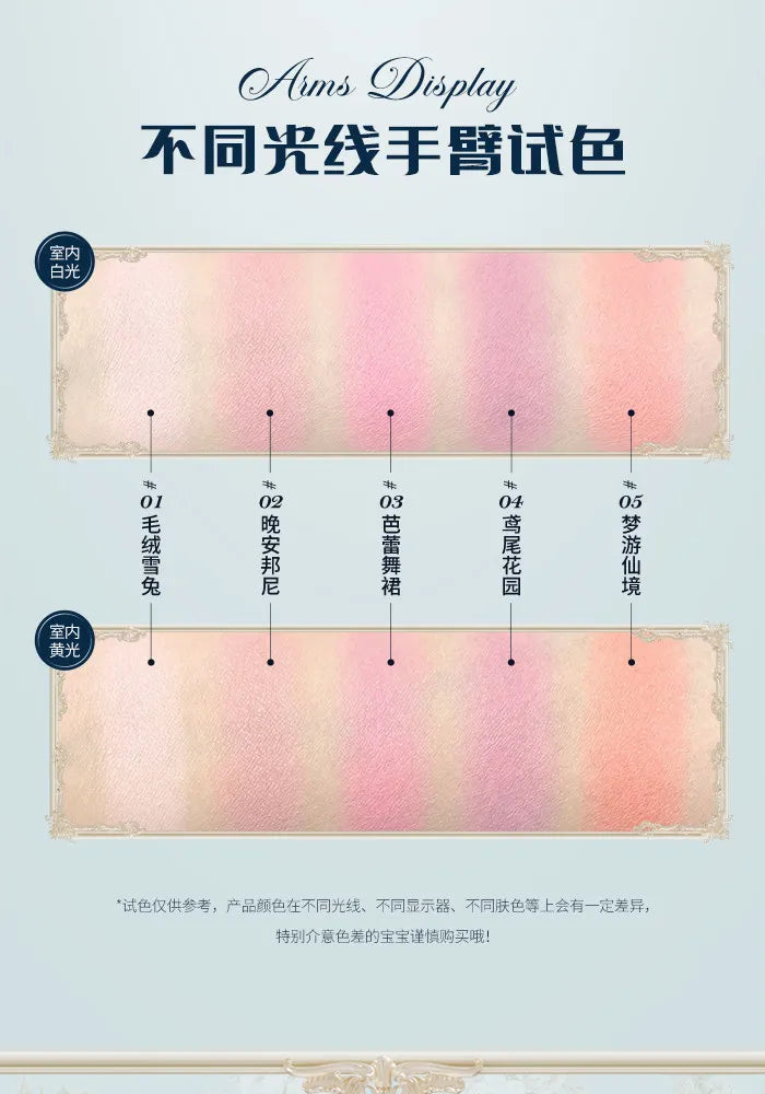 Flower Know Bunny Garde Series Blushes Cream Smooth Long-lasting All-Day Face Enhancing Makeup Blush Cream For Cheek