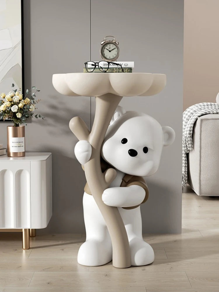 Cute Flower Bear Sculpture For Home Decor,Statue,Living Room,TV Cabinet,Sofa Side,Tea Table,Floor Decoration,Customized,62cm