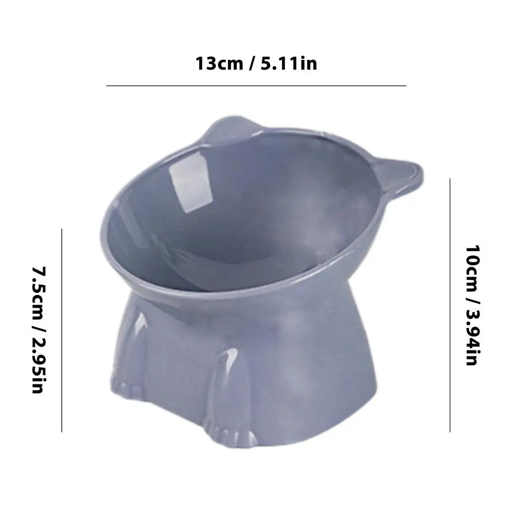 High Foot Pet Bowl Raised Tilted Cat Bowl Washable Plastic Combination Anti Tipping Drinking Water Non Slip for Cats Dogs CB DROPSHIPPING