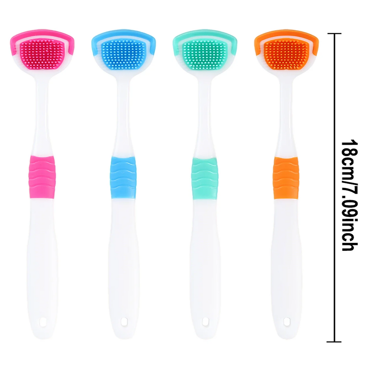 1Pc/4Pcs/8Pcs Silicone Tongue Scraper For Oral Hygiene,Tongue Cleaner Scraper For Oral Care,Tongue Brush Food Debris Clea CB DROPSHIPPING