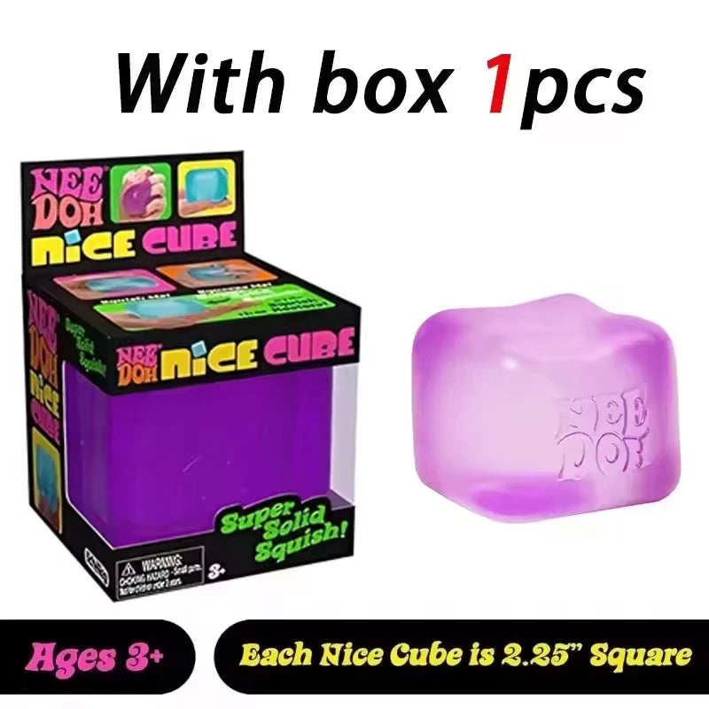 Schylling Needoh Nice Cube Sensory Nice-Sicle Stress Relief Squishy Cube Anti-Anxiety Squeeze Object For Focus ADHD Population CB DROPSHIPPING