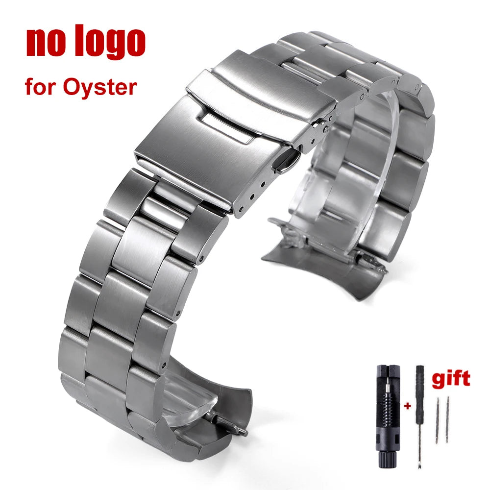 For Seiko 5 SKX009/007 for Jubilee for Oyster Solid Stainless Steel Watch Strap Curved End Men's Sport Watch Band 18mm 20mm 22mm CB DROPSHIPPING