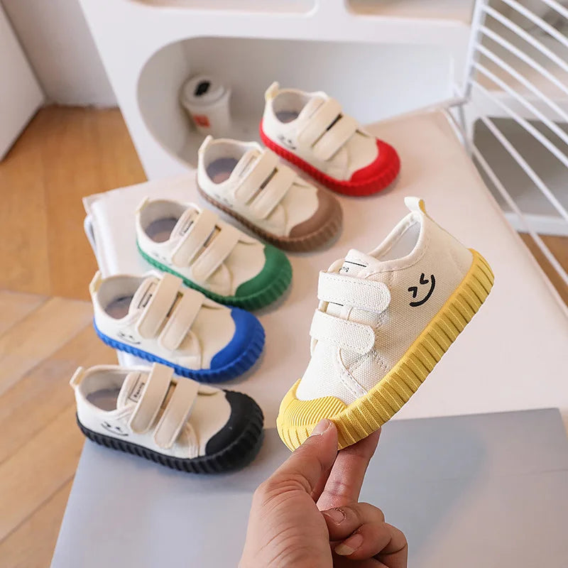 Children Canvas Shoe Candy Color Korean Style Kids Casual Shoes Toddler Girl Boy Breathable Soft Sole Board Shoes Tenis Infantil CB DROPSHIPPING