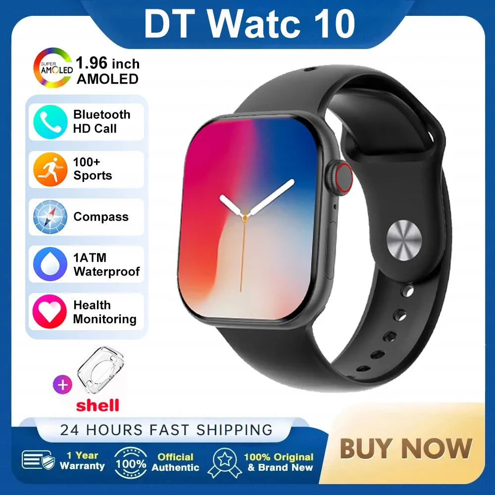 New DT Watch 10 Smartwatch 16GB Large Memory NFC 3D Stereo Vision Compass Muiti-Sport Mode Waterproof Bluetooth call Smartwatch CB DROPSHIPPING