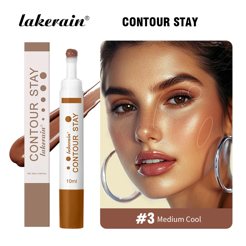 6-colors Moisturizing Liquid Contour Stay Cream Bronzer Waterproof Lightweight 3D Concealer Nourishing Face Contour Makeup CB DROPSHIPPING