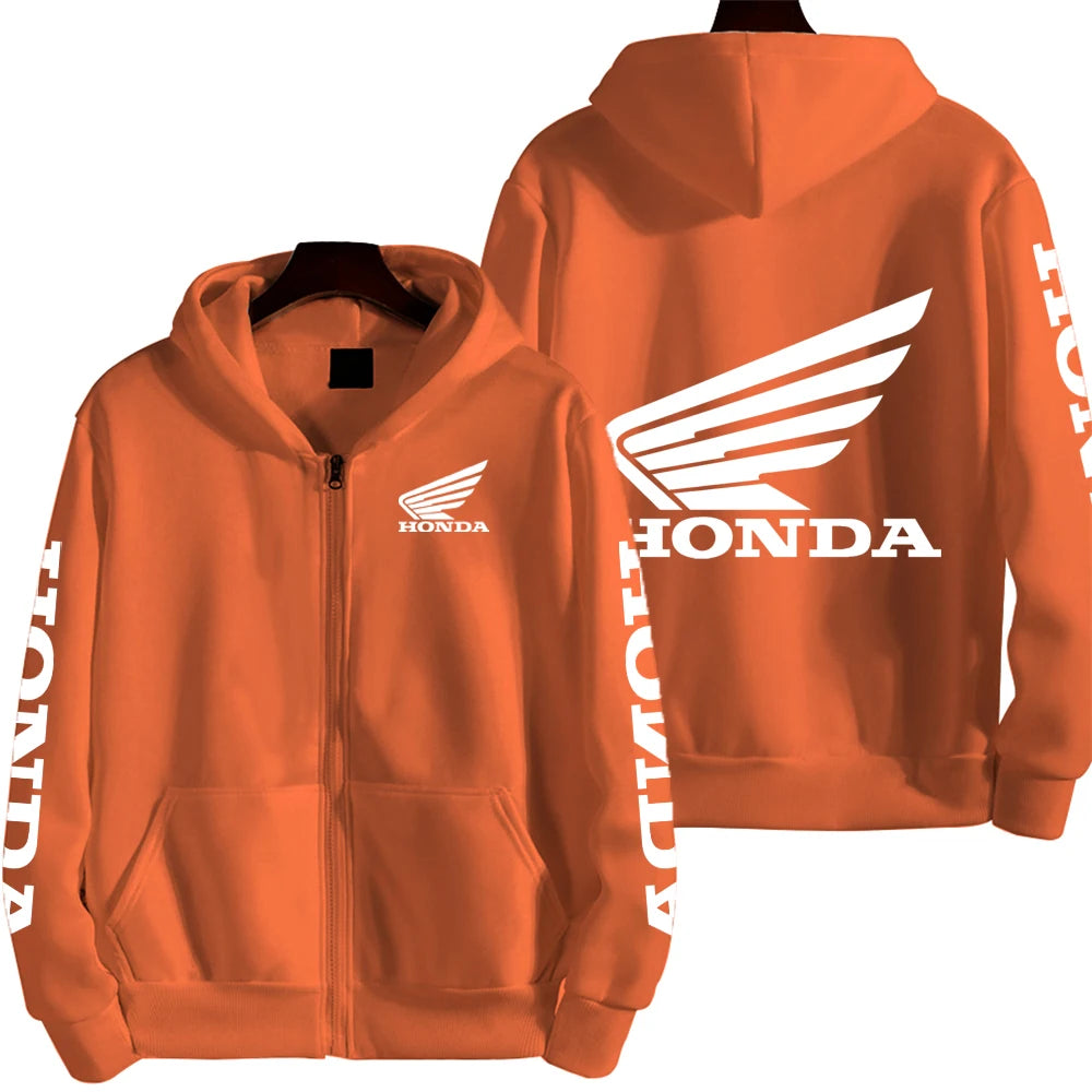 Honda Motorcycle Racing Team Competition Men's Outdoor Sports Zipper Hoodie Fashion 2025 New Sport Women's Jacket Coat CB DROPSHIPPING