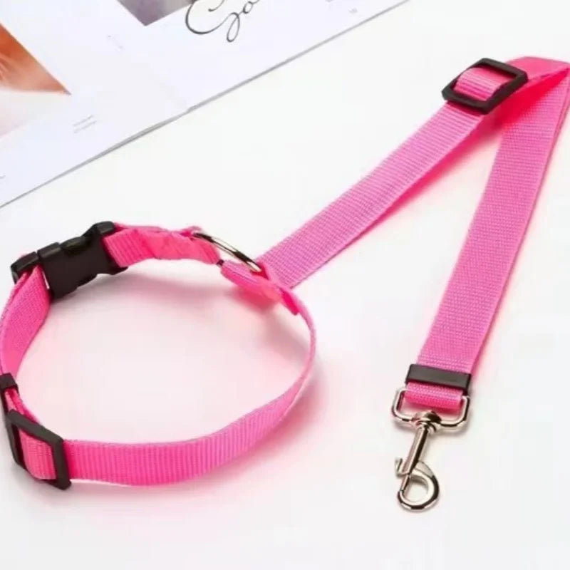 1PC Adjustable Pet Dog And Cat Seat Belt Safety Rope Car Headrest Restraint for Small Dogs Car Seat Belt Accessories CB DROPSHIPPING