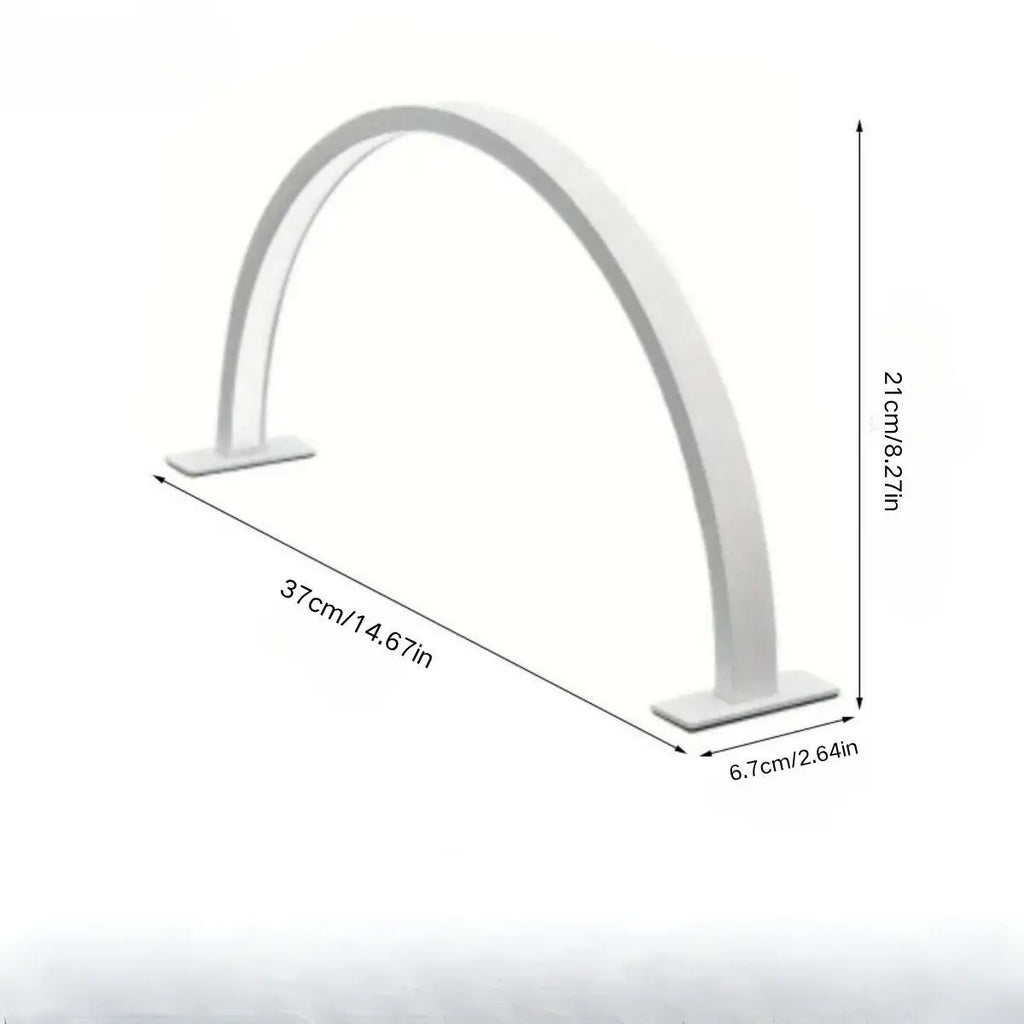 The 1pc crescent shaped nail lamp has adjustable brightness and color temperature, suitable for extending nails, eyelashes, and