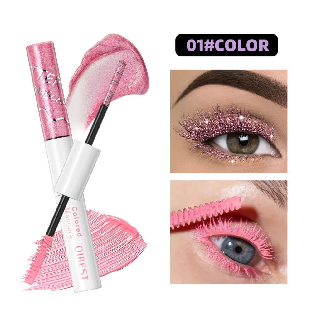 Double Head 2 IN 1 Mascara Silk Fiber Lash Mascara Volume Waterproof Lasting Non-Smudging Thick Thin Curling Mascara Eyes Makeup CB DROPSHIPPING