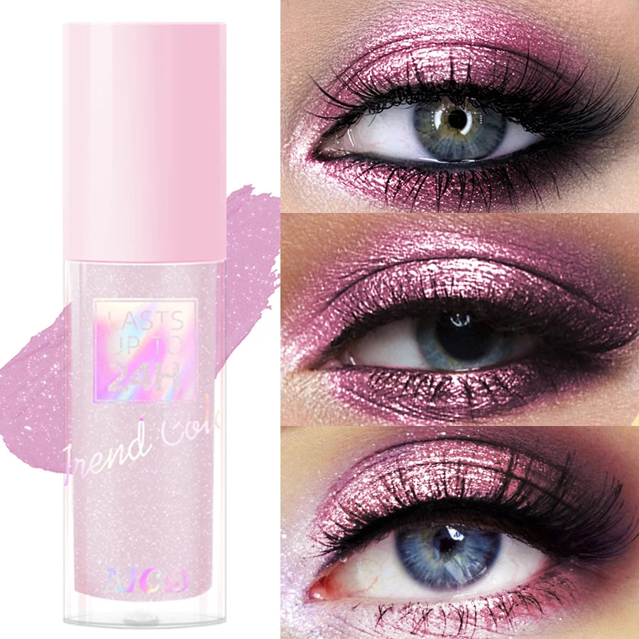 1PC Metallic Waterproof Liquid Eyeshadow-High Shine Long-Lasting & Smudge-Proof Korean Makeup Set Glitter Eye Shadow Cosmetics CB DROPSHIPPING