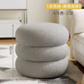 Living room small stool lamb wool bench household round stool Internet celebrity children sofa stool low stool simple pier shoe