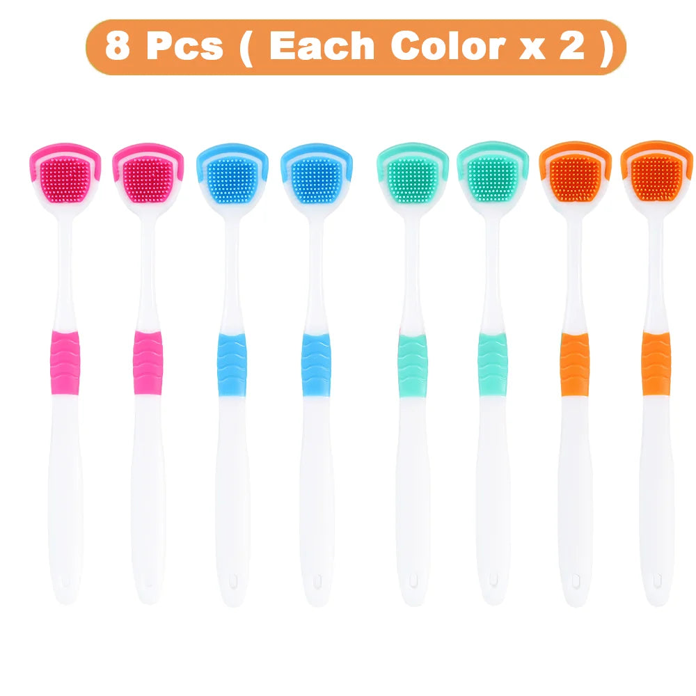 1Pc/4Pcs/8Pcs Silicone Tongue Scraper For Oral Hygiene,Tongue Cleaner Scraper For Oral Care,Tongue Brush Food Debris Clea CB DROPSHIPPING