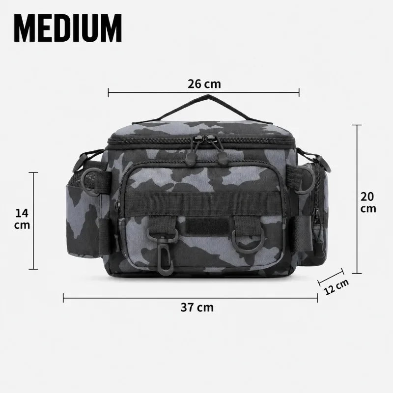 Fishing Tackle Shoulder Bag Storage Bag Waterproof Portable Large Capacity with Fish Rod Holder Outdoor Sport Accessories Gear CB DROPSHIPPING