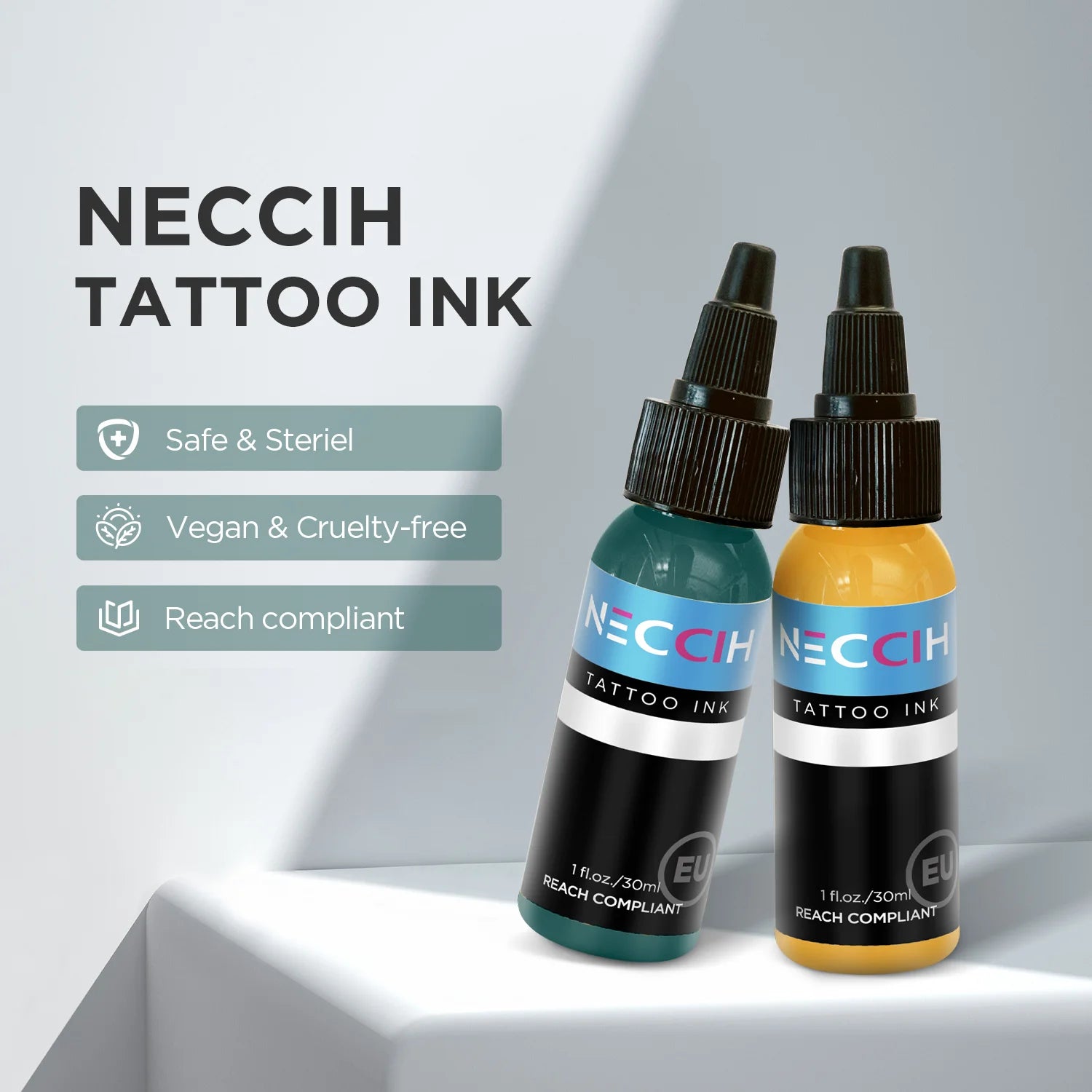 30ML Tattoo Ink - Professional Tattoo Ink Long Lasting Color Tattoo Pigment Makeup Works for Practice Tattoo Supplies