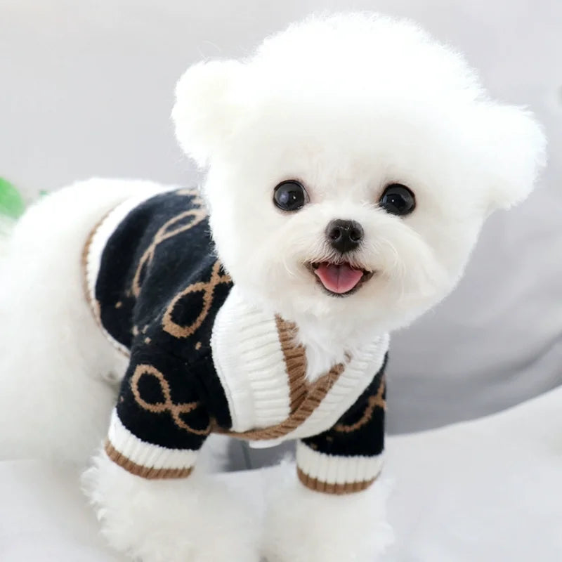 Dog Winter Sweater Knitted Warm Pet Clothes for Small Medium Dogs Chihuahua Puppy Pet Sweaters Yorkshire Cardigan Dog Coat Vest CB DROPSHIPPING