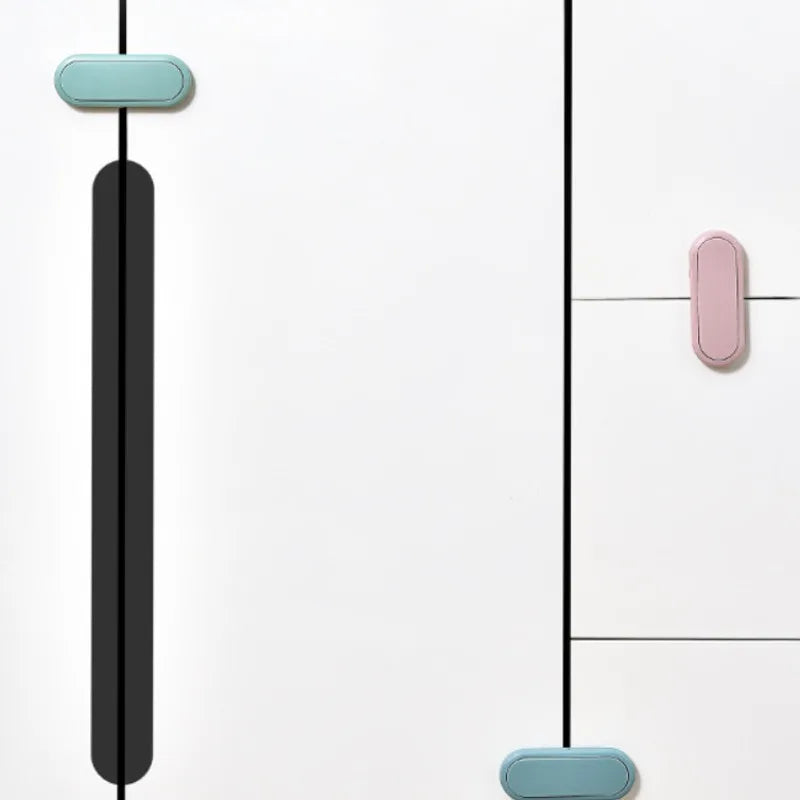 Latch Cabinet Door Protection 5pcs Children's Drawer Safety Baby Anti Pinch Hand Invisible Lock Opposite Door Wardrobe Lock CB DROPSHIPPING