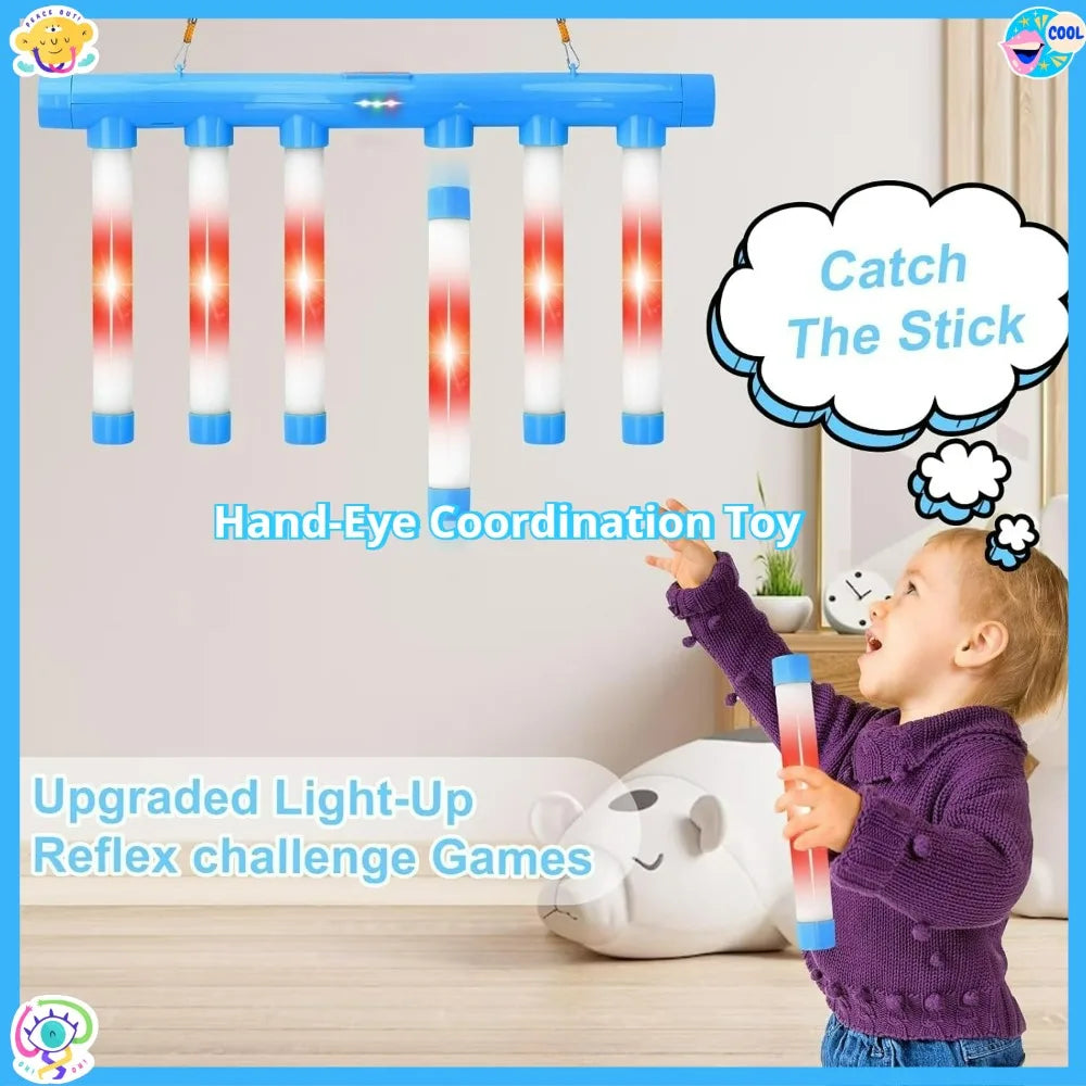 Reflex Game Challenge Catching Sticks Game Drop Catch Win Reaction Training Toy Speed Adjustable Parent-Child Interactive Sport CB DROPSHIPPING