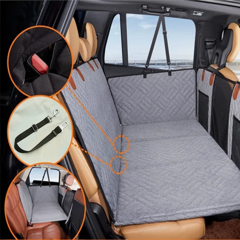 New Design Large Pet Back Seat Extender Car Backseat Protector Hammock Dog Car Seat Cover Hard Bottom for Travel CB DROPSHIPPING