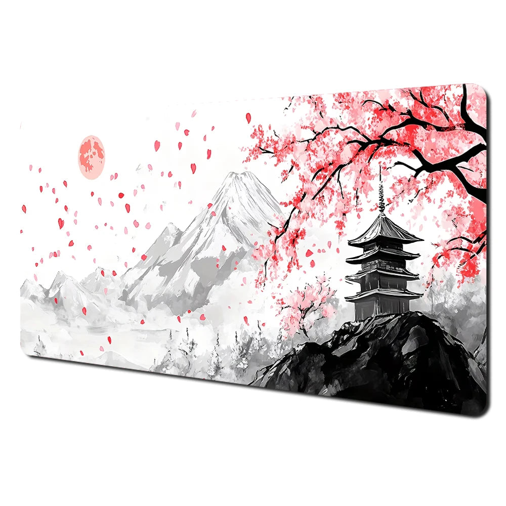 Red and Black Art Landscapes Large Mouse Pad Anti-Slip Durable Desk Mat Offices Accessories Keyboard Mouse Mat Tapis De Bureau CB DROPSHIPPING