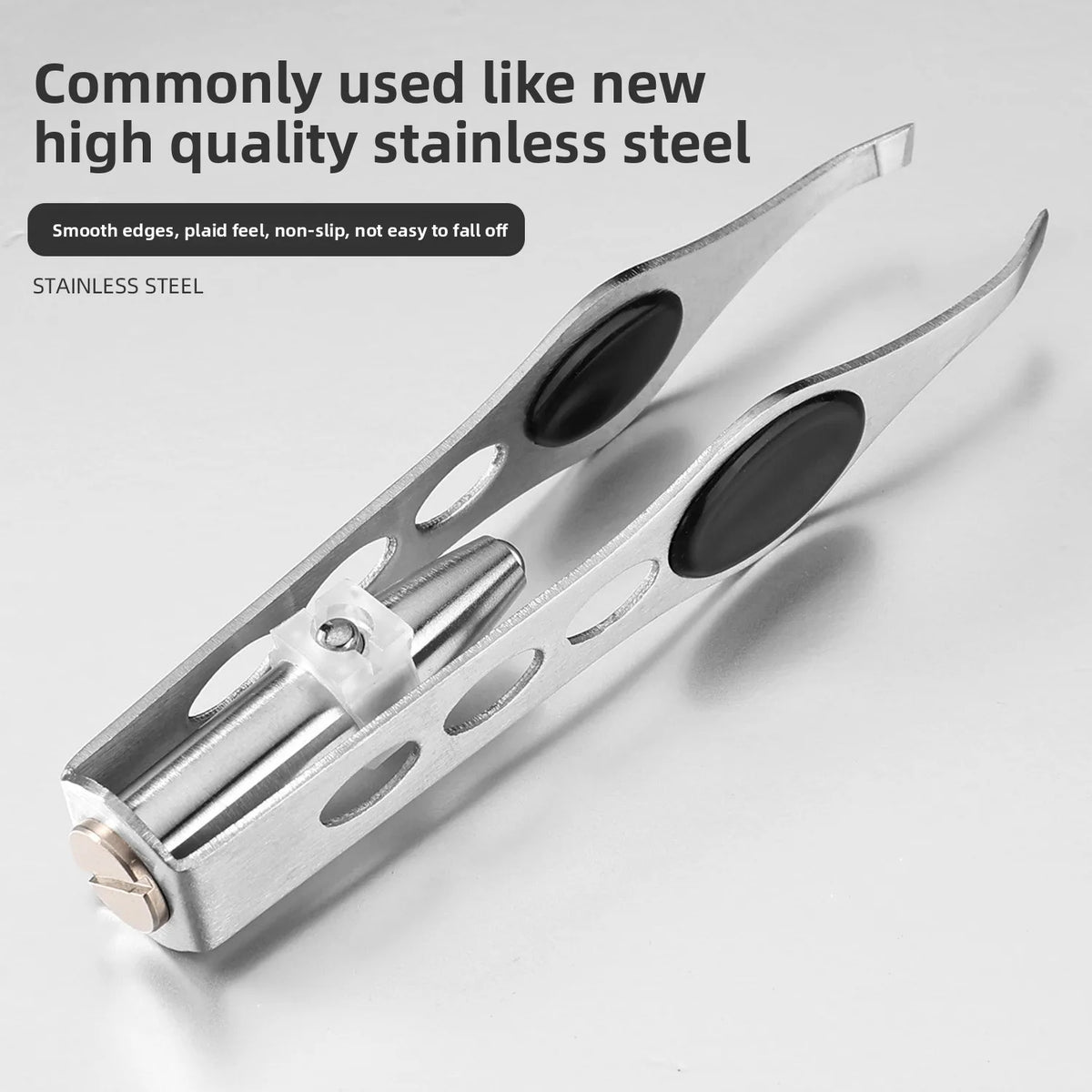 1pcs Hot Sales Portable Stainless Steel Button Cell Smart Design Eyebrow Hair Remove Tweezer with LED Light Makeup Tool CB DROPSHIPPING