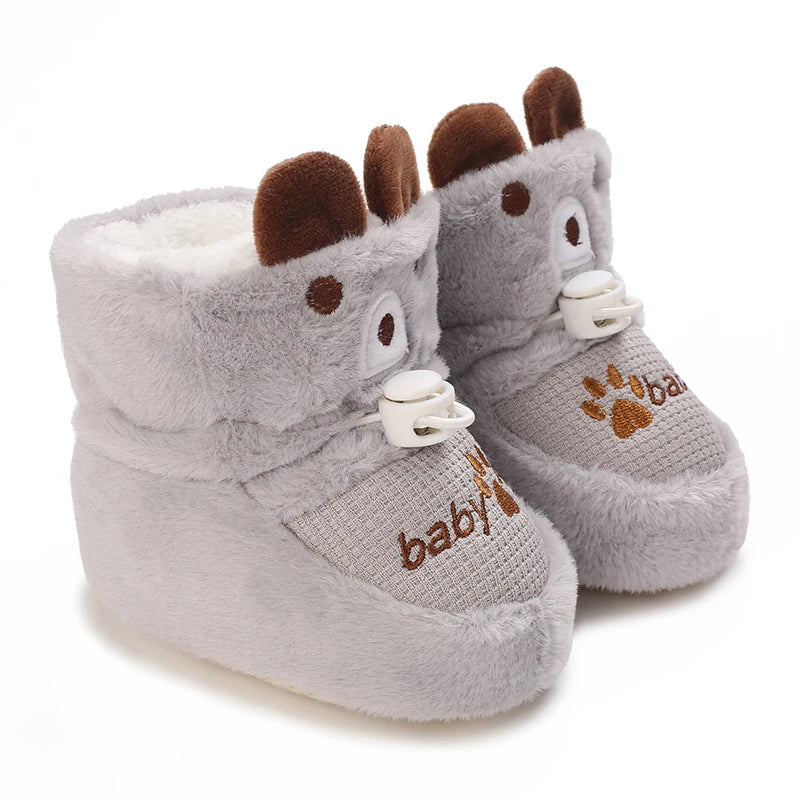 Winter Baby Boots Cartoon Soft Sole Anti-Slip Warm Toddler Shoes Boys Girls Cute Infant Walking Booties CB DROPSHIPPING