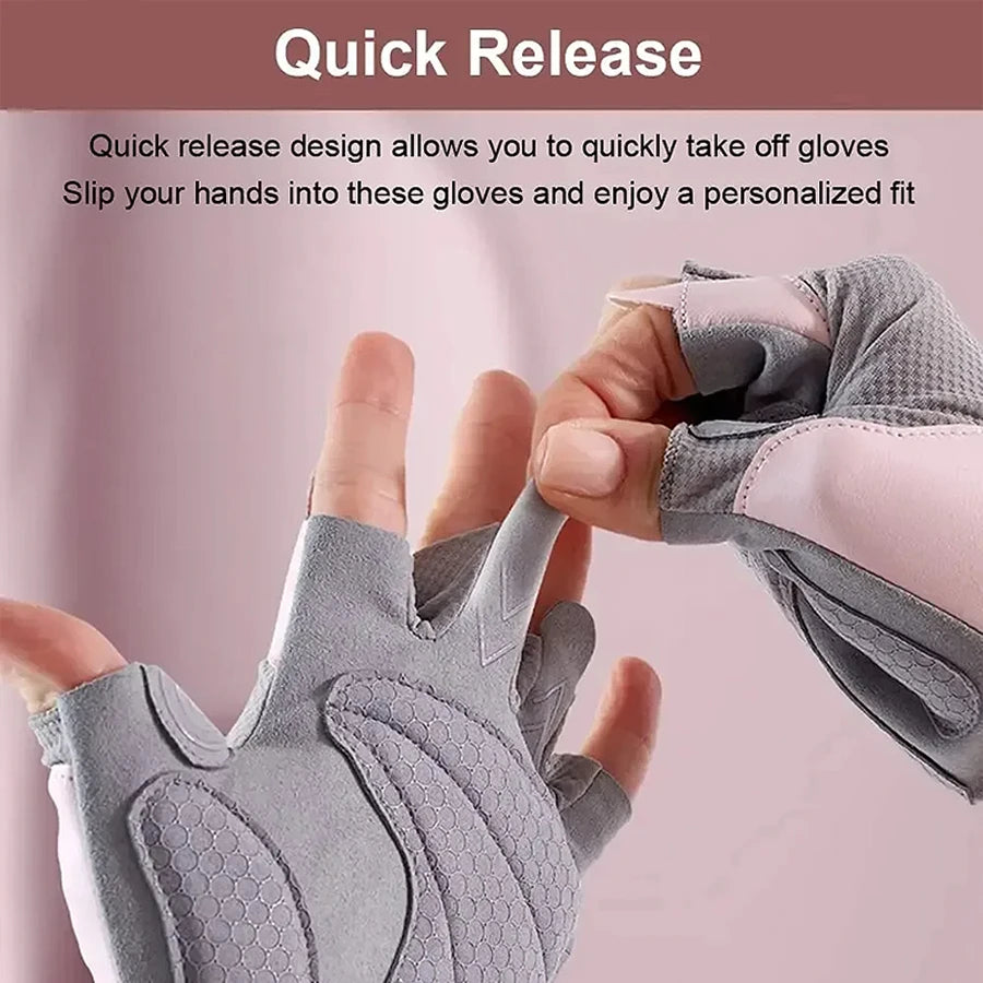 Fitness gloves - anti-slip, anti-curl, semi-fingered wrist guards for bar exercises, sports, cycling, yoga, outdoor activities. CB DROPSHIPPING