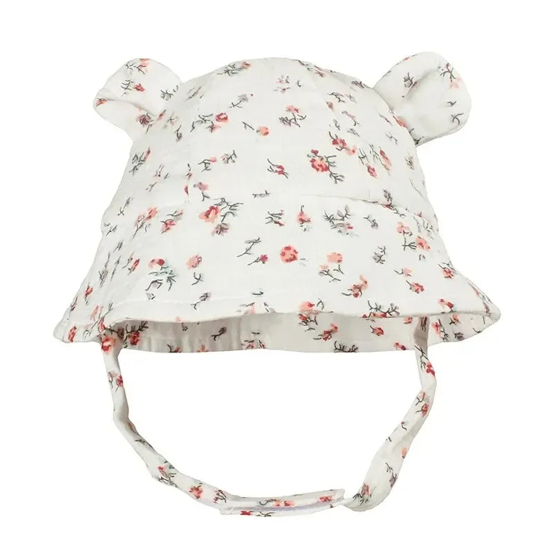 2026 Newborn Boys Girls Bucket Hat Summer Kids Toddler Panama Cap 0 to 12 Months Soft Cotton Baby Sun Hat With Ears Cute Bunny CB DROPSHIPPING