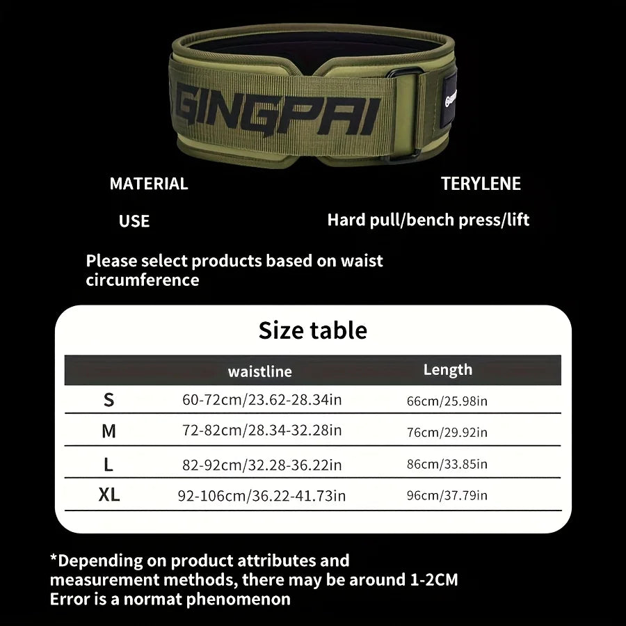 Fitness Belt for Men & Women, Professional for Squats, Deadlifts, Powerlifting, Rowing, Weight Training, Bench Press