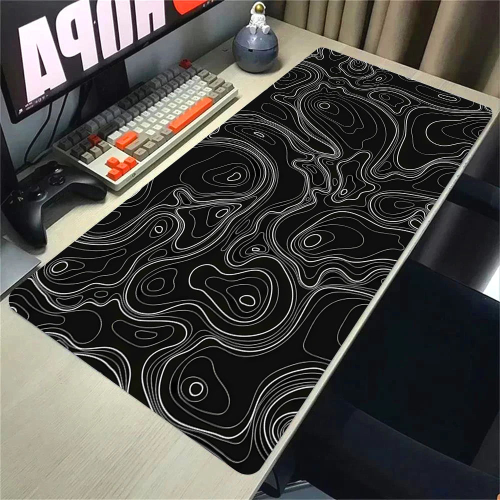 Topographic Mousepad Strata Liquid Mouse Pad Black 500x1000 Mat Gamer 900x400 Extended Pad Custom Mauseped Rubber Office Carpet CB DROPSHIPPING