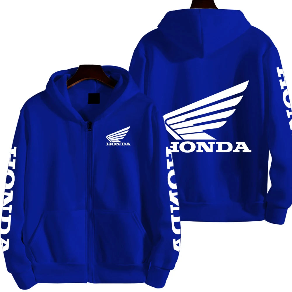 Honda Motorcycle Racing Team Competition Men's Outdoor Sports Zipper Hoodie Fashion 2025 New Sport Women's Jacket Coat CB DROPSHIPPING