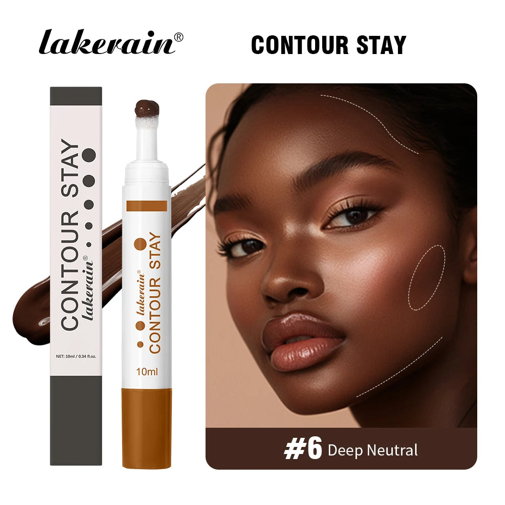 6-colors Moisturizing Liquid Contour Stay Cream Bronzer Waterproof Lightweight 3D Concealer Nourishing Face Contour Makeup CB DROPSHIPPING