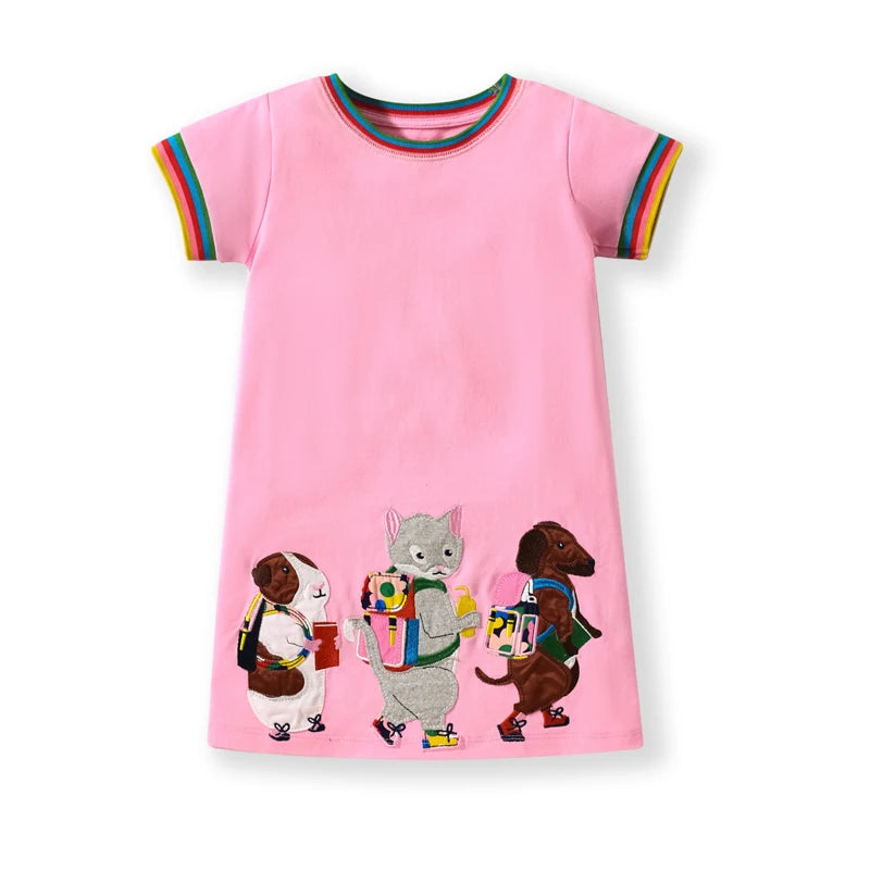 Little maven Baby Girls Casual Clothes Little  Girls 2026 New Summer Dress Kids Elegant Party Dress Children's Clothing CB DROPSHIPPING