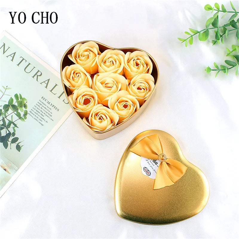 Heart Scented Bath Body Petal Rose Flower Soap Roses Bear Gift Box Valentine's Day New Year Wedding Decoration Selling Wedding