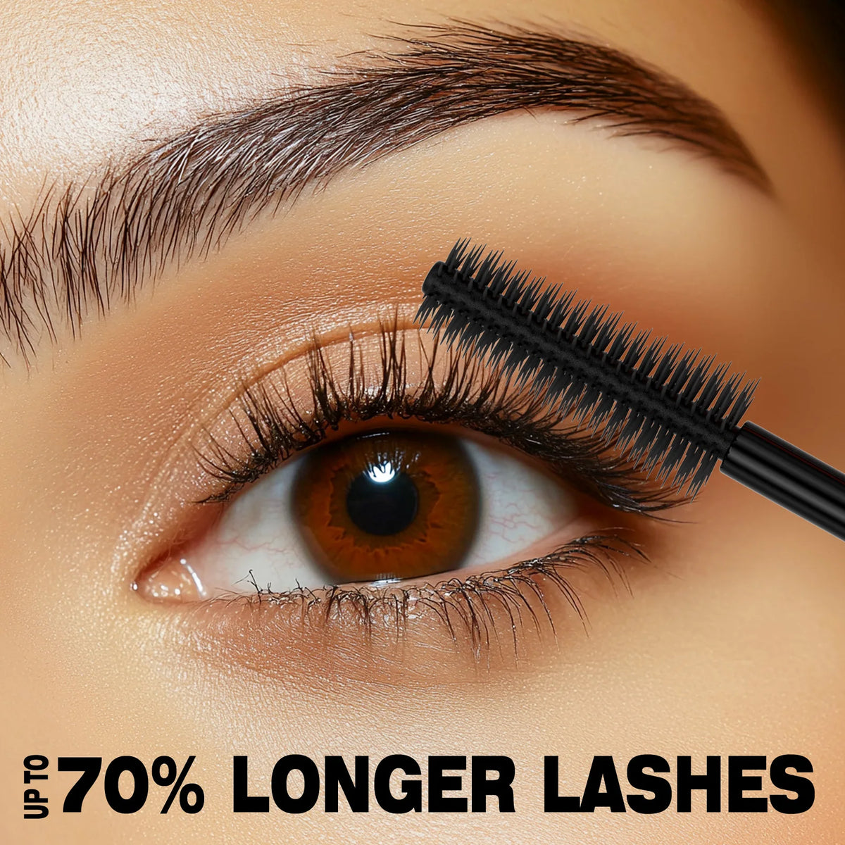 QIC High-heeled Shoes Mascara 3D Fiber Mascara, Long Black Volumizing Eyelash Extension, Waterproof Eye Makeup Tool CB DROPSHIPPING