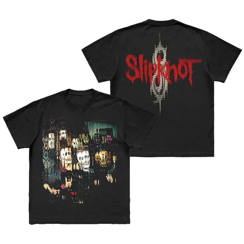Photo SLIPKNOT Gothic Style Band T-Shirt Cotton Graphic Tee Men Women Summer Streetwear Top