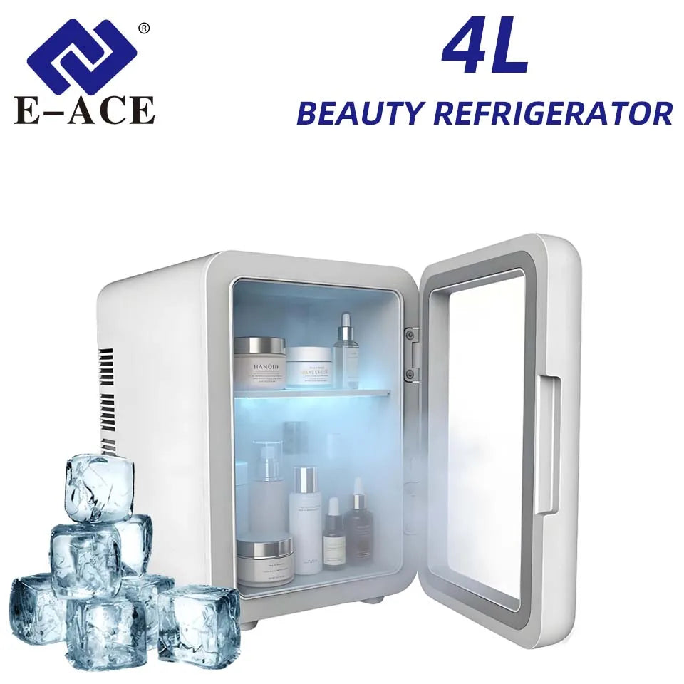 4L Mini Beauty Refrigerator With Cooling And Heat  Both Car Home Use Refrigerated Storage For Skincare Products To Keep Fresh