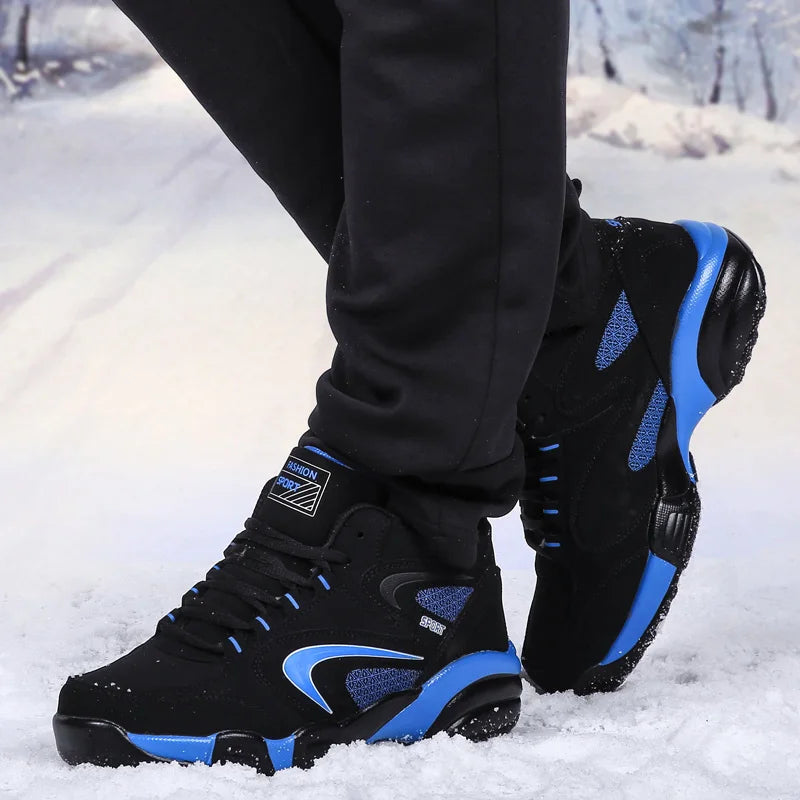 Men's Snow Boots Winter Warm Couple Casual Sneakers Fashion Leather Outdoor Sport Running Tenis Men Non-slip Big Size 48 Trainer