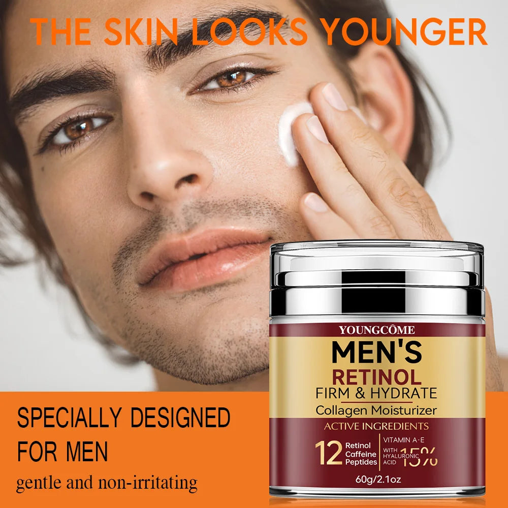 Men's Retinol Firming Face Cream Skincare Moisturizing Collagen Brightening Smooth Wrinkles Facial Face Men Skin Care Treatment CB DROPSHIPPING