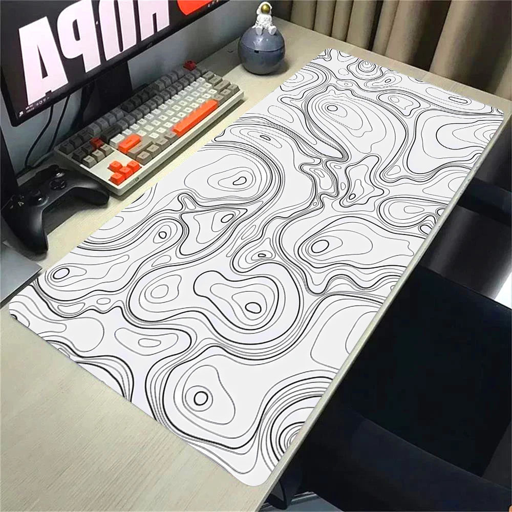 Topographic Mousepad Strata Liquid Mouse Pad Black 500x1000 Mat Gamer 900x400 Extended Pad Custom Mauseped Rubber Office Carpet CB DROPSHIPPING