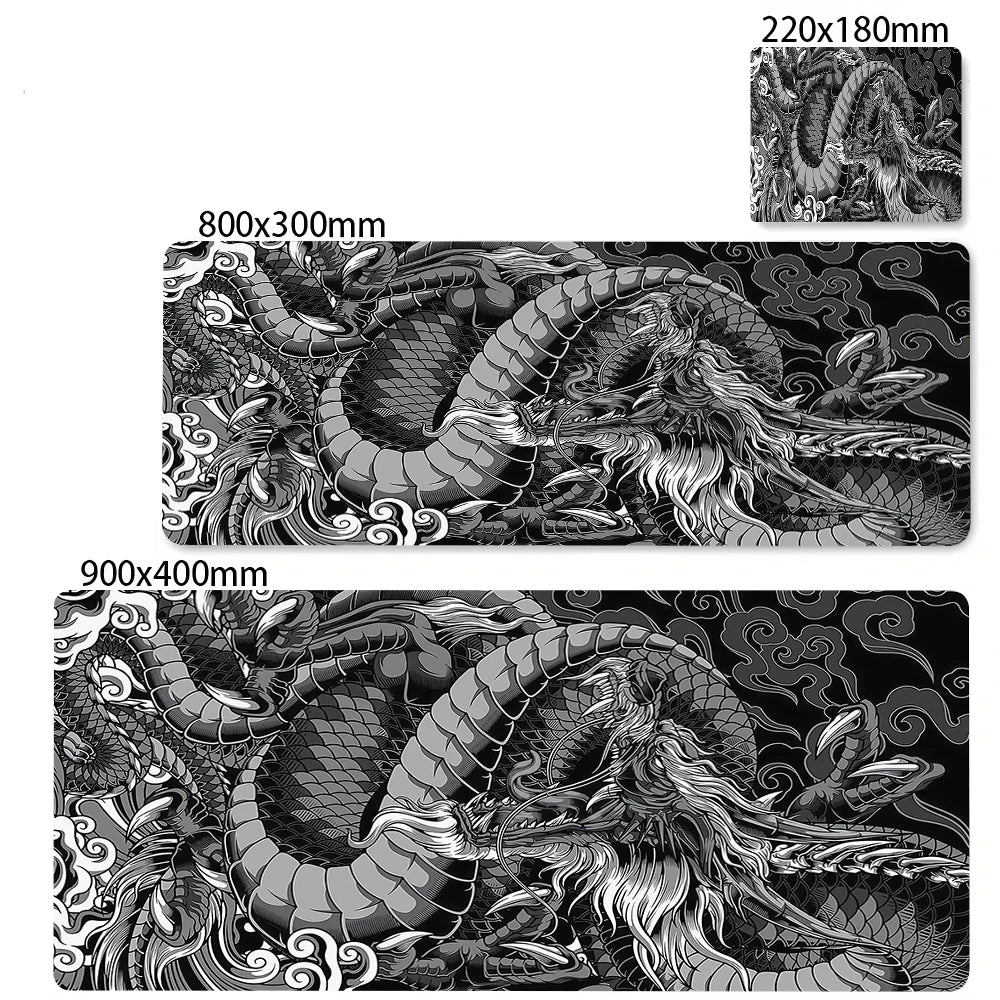 Black and White Dragon Large Mouse Mat Gaming Mousepad Big Rubber Base Mouse Pad Purple Deskpad Eyboard Mats Mousepads 400x900 CB DROPSHIPPING