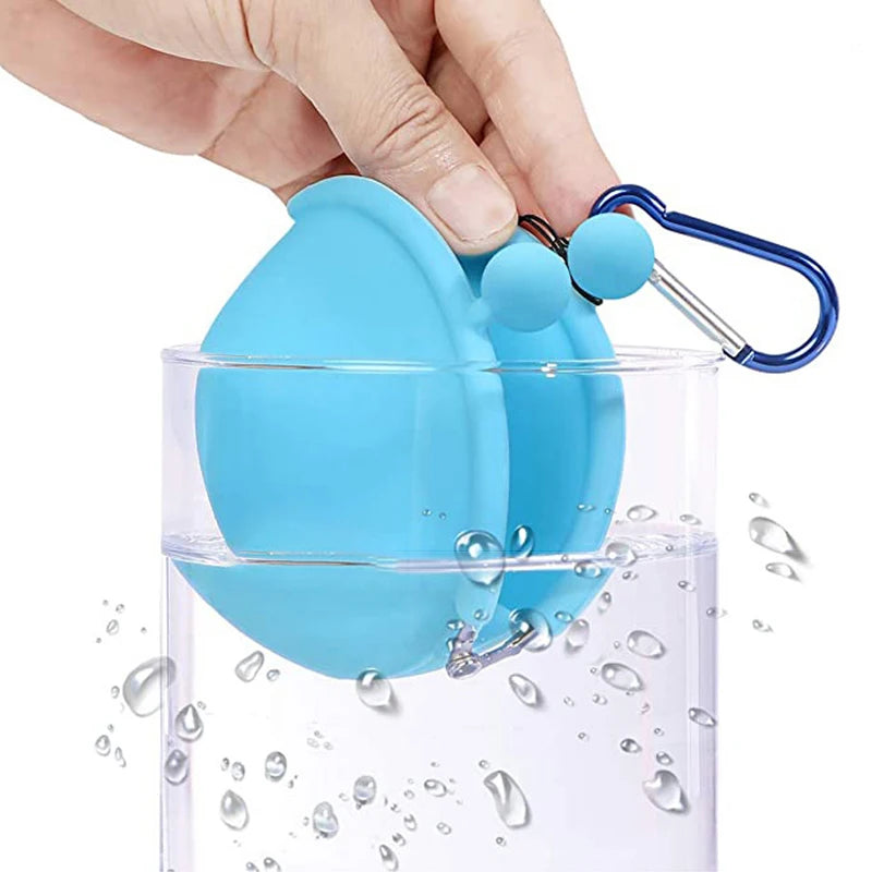Silicone Pet Dog Train Food Snacks Pockets Bag Walking Dog Training Food Storage Waist Pet Travel Outdoor Product Dog Treat Bag
