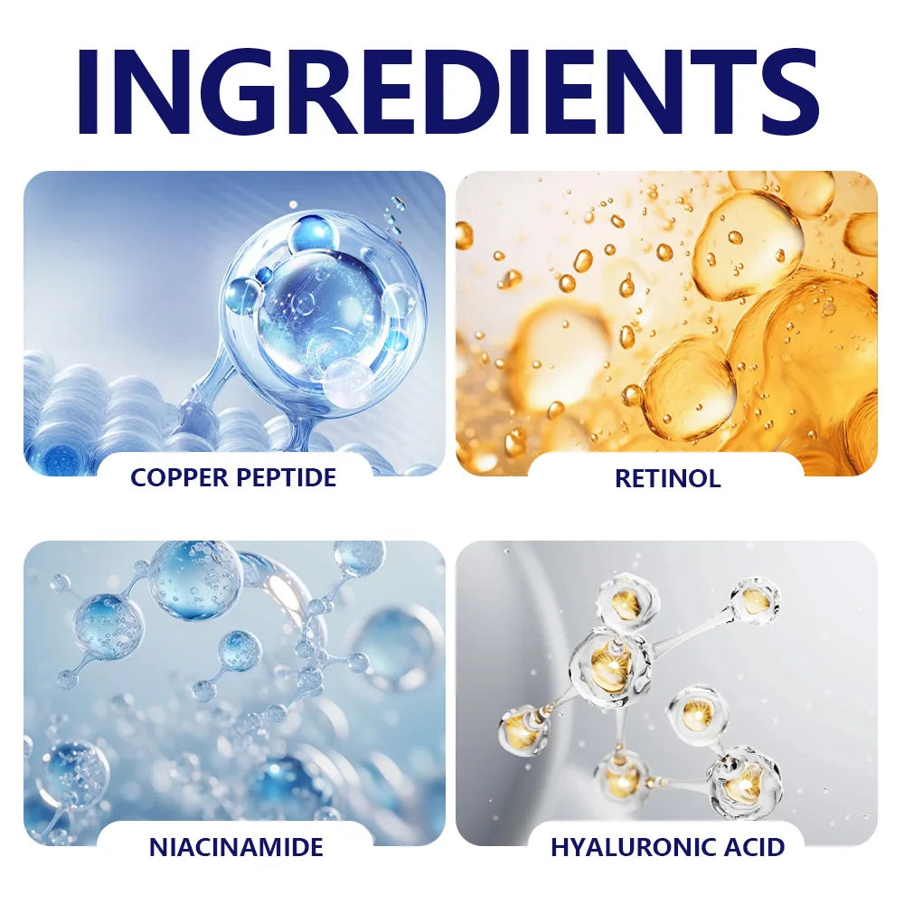 GHK-CU Copper Peptide Anti-Aging Face Cream & Serum - Firming & Hydrating Moisturizer for All Skin Types, Skincare for Women