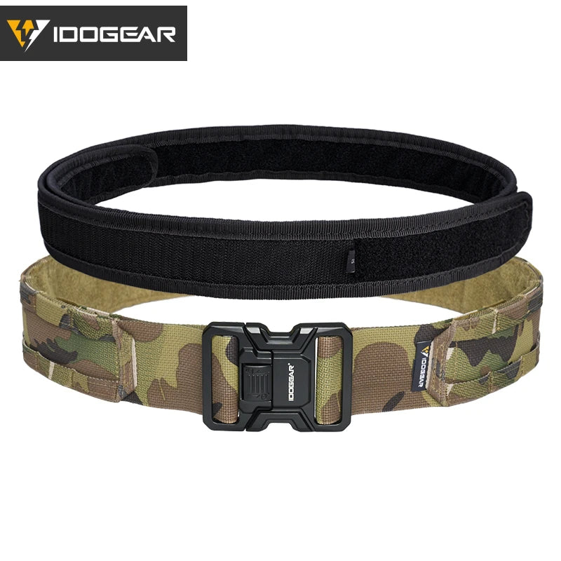 IDOGEAR Tactical 2" Belt Quick Release MOLLE Belt With Inner Outer Adjustable For Men Outdoor Sport Airsoft 3444 CB DROPSHIPPING